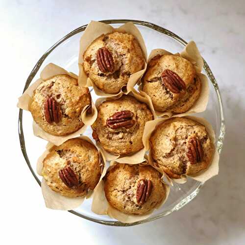 Peanut Butter and Banana Muffins - The Delectable Garden Food Blog