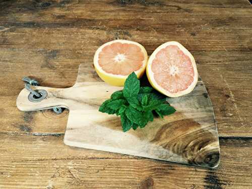 Pink Grapefruit and Garden Mint Water - The Delectable Garden Food Blog