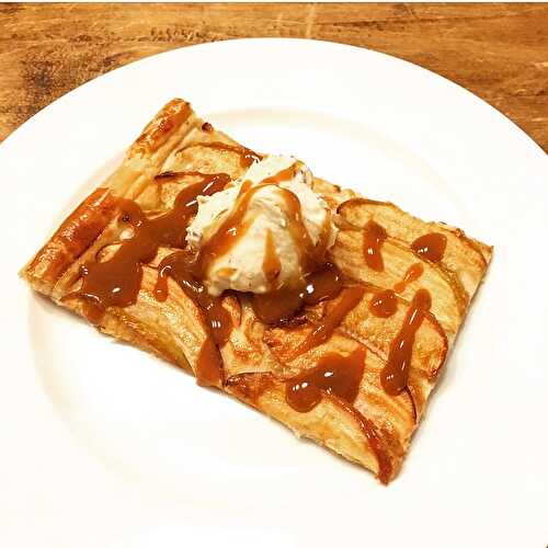 Salted Caramel Apple Tart with Peanut Butter Whipped Cream - The Delectable Garden Food Blog