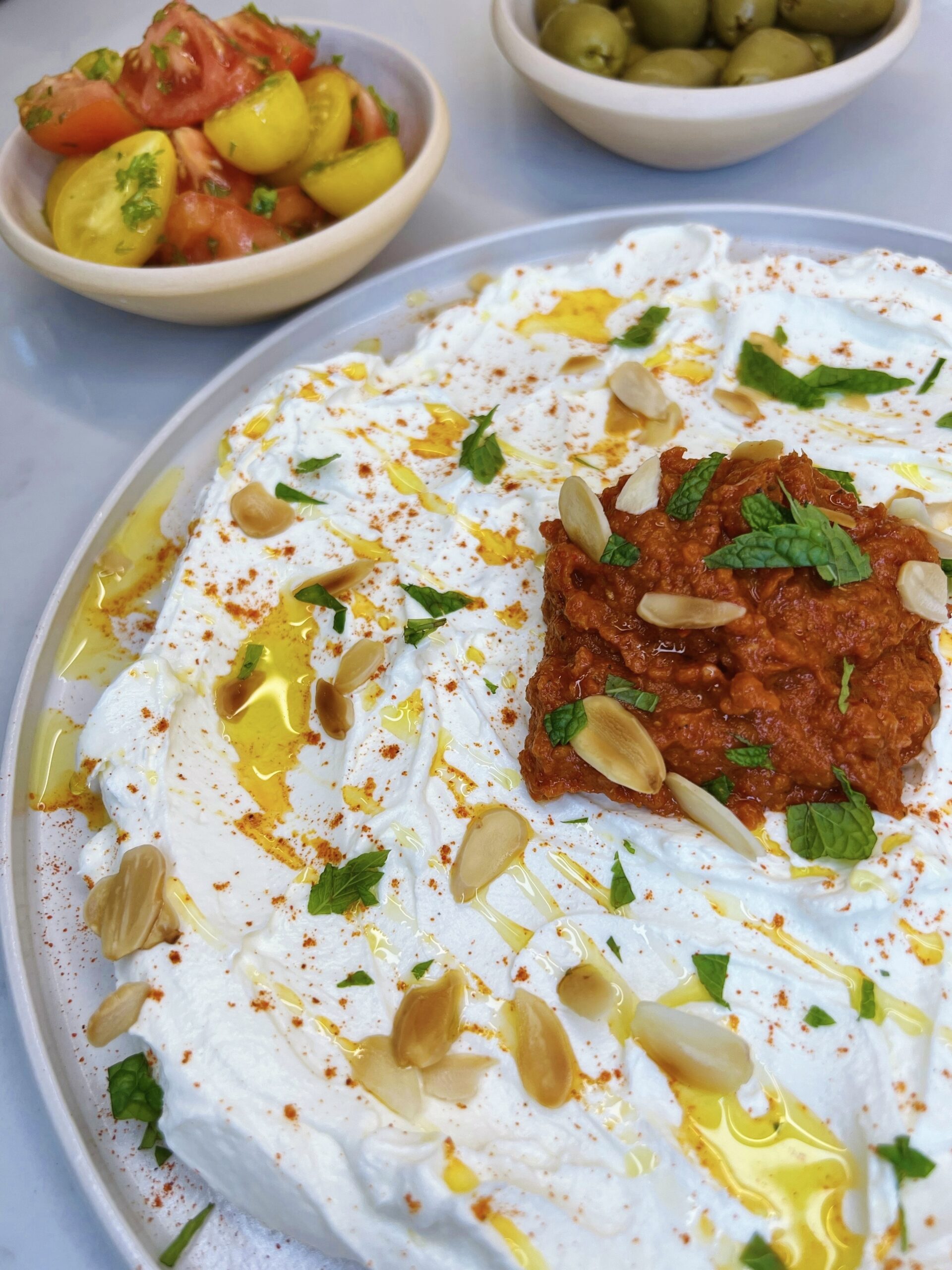 Tangy Labneh with Spicy Tomato