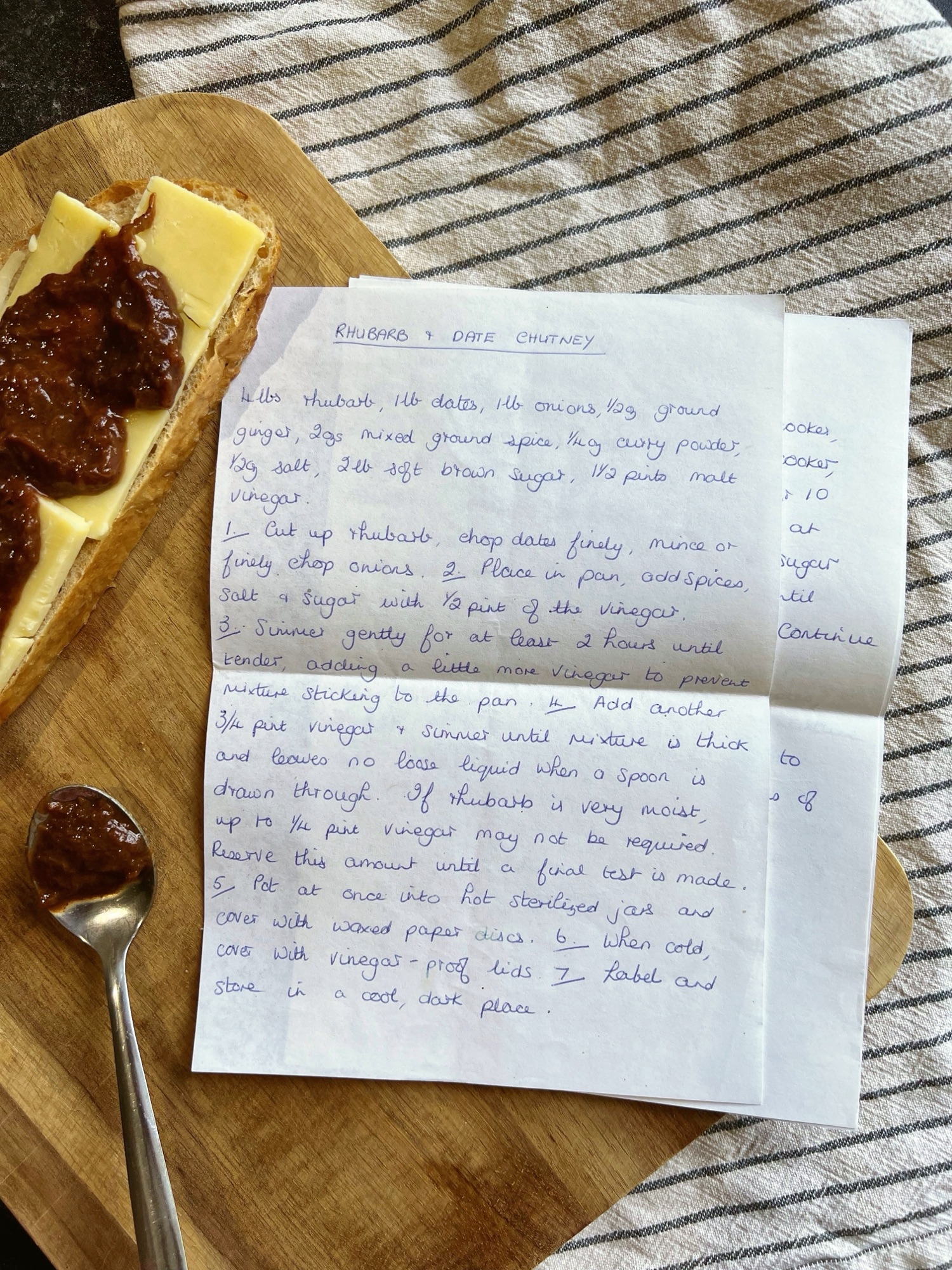 Grandma's Rhubarb Chutney Recipe
