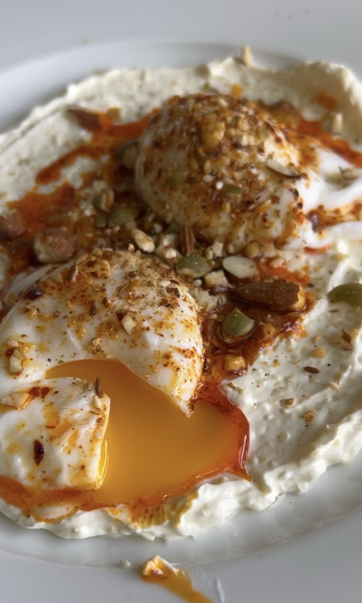 Turkish Eggs with Lemon Labneh and Aleppo Chilli Butter