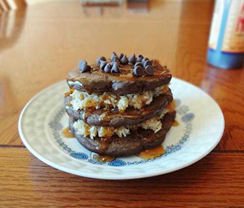 Gluten Free Chocolate Coconut Pancakes (Mounds Pancakes) Vegan