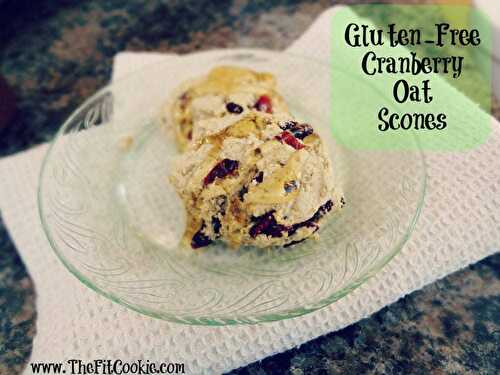 Gluten Free Cranberry Oat Scones (Dairy Free)