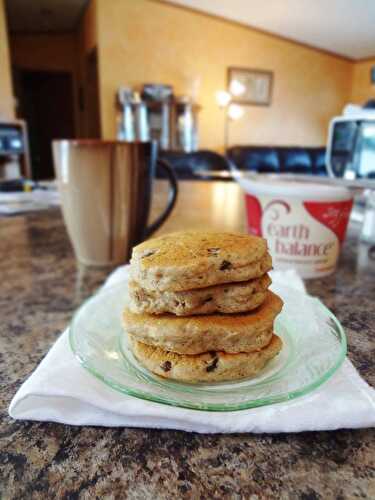 Oatmeal Raisin Pancakes (Gluten Free and Vegan)