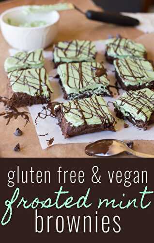 Gluten Free Frosted Mint Brownies (Vegan)