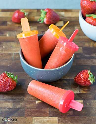 Strawberry Mango Popsicles (Paleo & Vegan)
