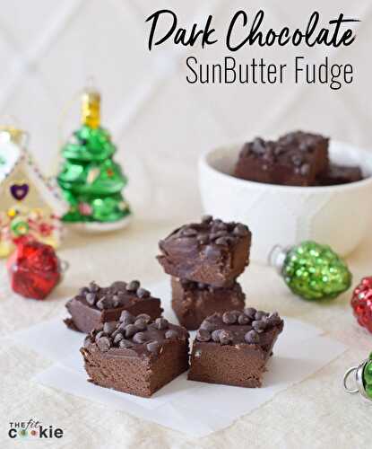Dark Chocolate SunButter Fudge (Dairy Free)