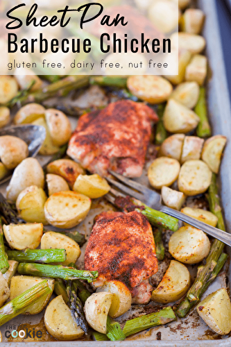 Sheet Pan Barbecue Chicken with Potatoes and Asparagus