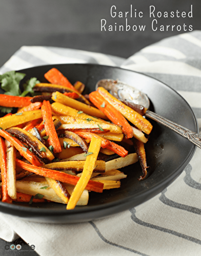 Garlic Roasted Rainbow Carrots (Paleo & Vegan)