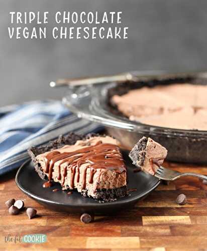 Triple Chocolate Vegan Cheesecake