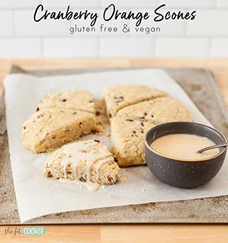 Gluten Free Cranberry Orange Scones (Dairy Free)