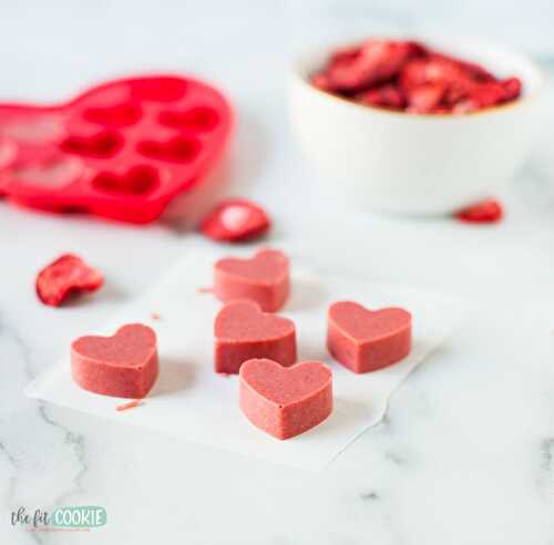 Strawberry White Chocolate Hearts (Dairy Free)