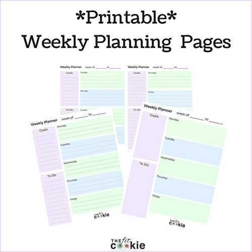 Free Printable Weekly Planner Pages