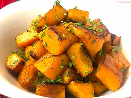 Sauteed Butternut Squash with Garlic and Parsley