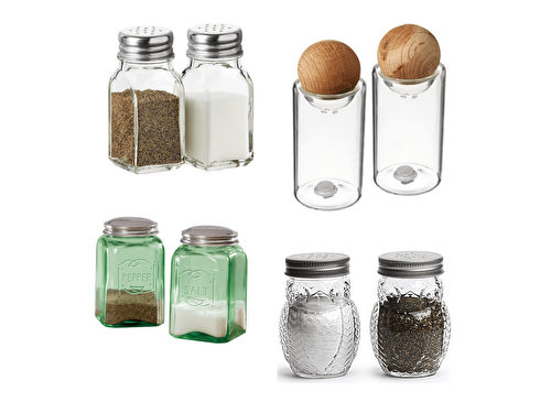 Glass Salt and Pepper Shakers - The Flavor Dance