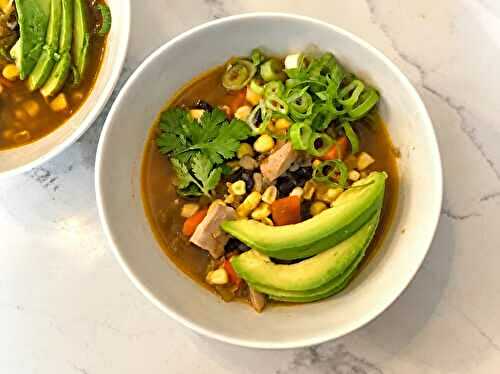 Chicken Corn Soup with Black Beans