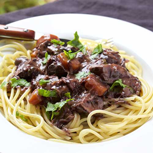 Beef bourguignon Pasta