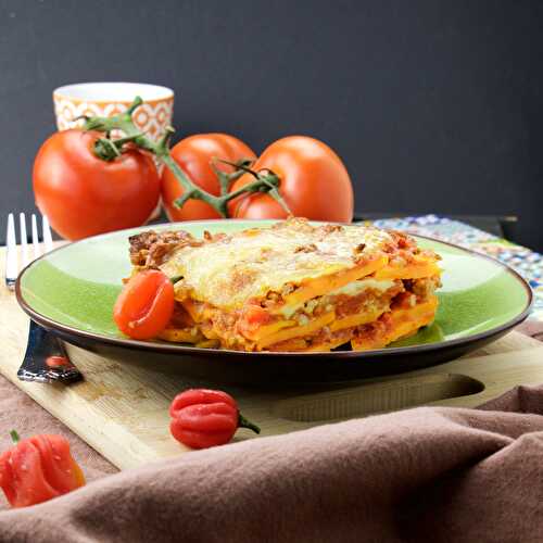 Spicy Bolognese with Sweet Potato Lasagna