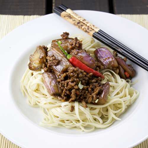 Szechuan Beef and Eggplant Noodles