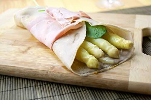 White asparagus crepe