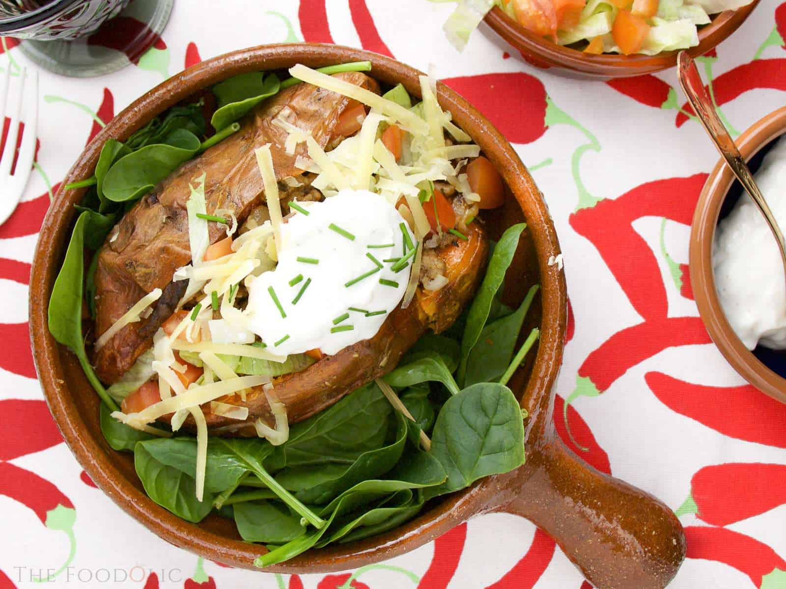 Baked Twice Sweet Potato a la Mexicana