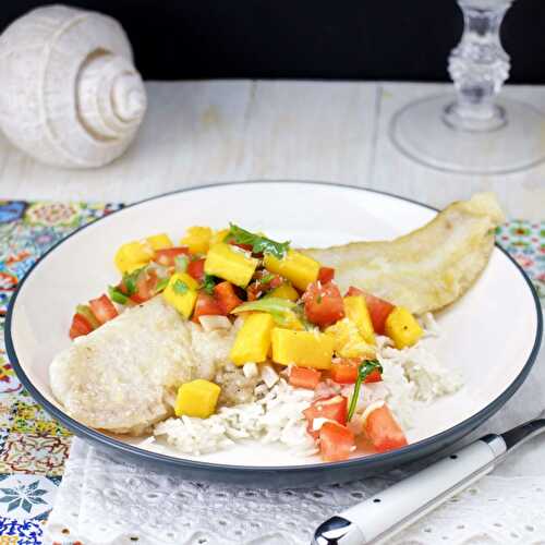 Coconut Rice & Tropical Salsa for Fish