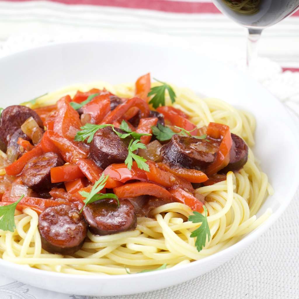 Chorizo Pasta al Vino