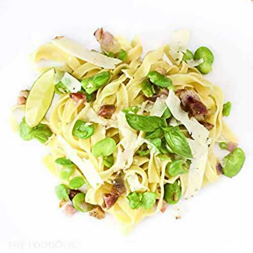 Broad Beans Pasta with Pancetta