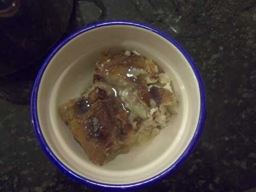 Apple Bread Pudding w/Vanilla Sauce