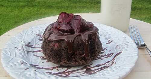 Black Forest Bundt Cake w/a Cherry Ganache Topping/#BundtBakers