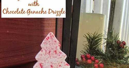 Candy Cane Bundt Cake with Chocolate Ganache Drizzle /#BundtBakers