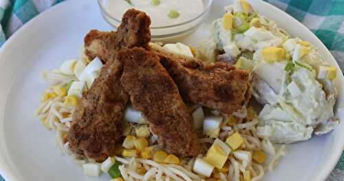 Chicken Fried Cold Noodle Salad