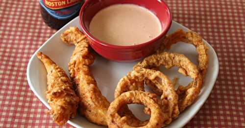 Chipotle Chicken Strips and Onion Rings