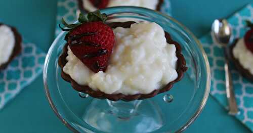Chocolate and Rice Pudding Cups/#SummerofPudding
