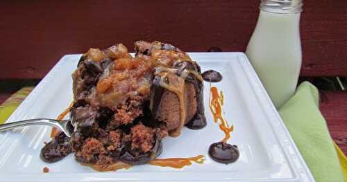 Chocolate Caramel Apple Bundt Cake/#BundtBakers