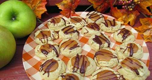 Chocolate Caramel Apple Thumbprint Cookies