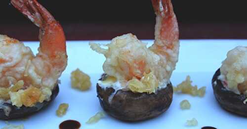 Crusted Seafood Mushroom Caps/#Foodie Extravaganza