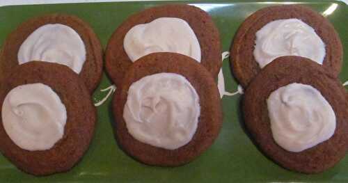 Gingerbread Cookies with Eggnog Topping!