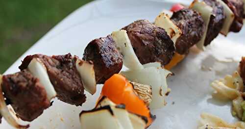 Grilled Beef Skewers / #SundaySupper