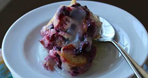 Lemon Blueberry Croissant Bread Pudding / #SpringSweetsWeek
