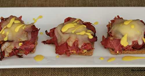 Pastrami on Rye Final Four Appetizer Stacks 