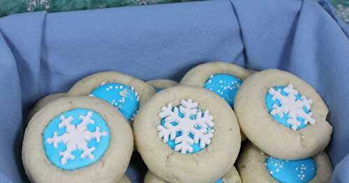 Snowflake Thumbprint Cookies
