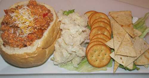 Super Bowl Fun!-Chili and Queso Dip!