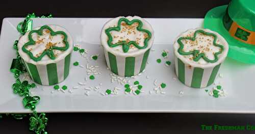 Triple Chocolate Shamrock Cupcakes