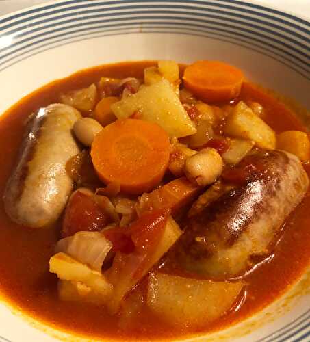 Spanish-style paprika sausage stew