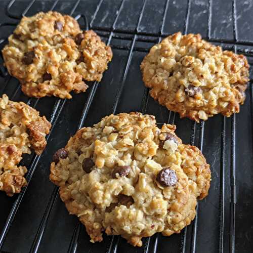 Chocolate chip oat cookies
