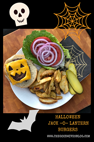 Halloween Jack-O-Lantern Burgers