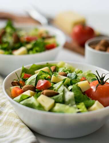 My everyday green salad with herbs