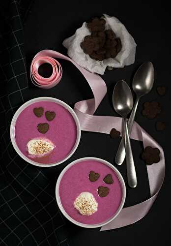 White Chocolate and berry Valentine’s Pink Soup